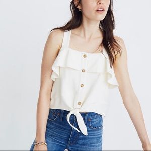 Madewell Texture & Thread Tie-Front Tank XS/S